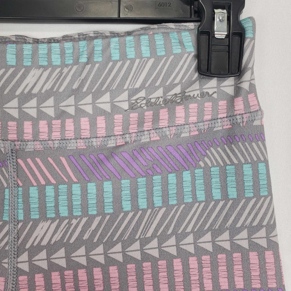 Eddie Bower Girls Leggings Gray Pastel Tribal Print Size Large 14/16 - Picture 4 of 10